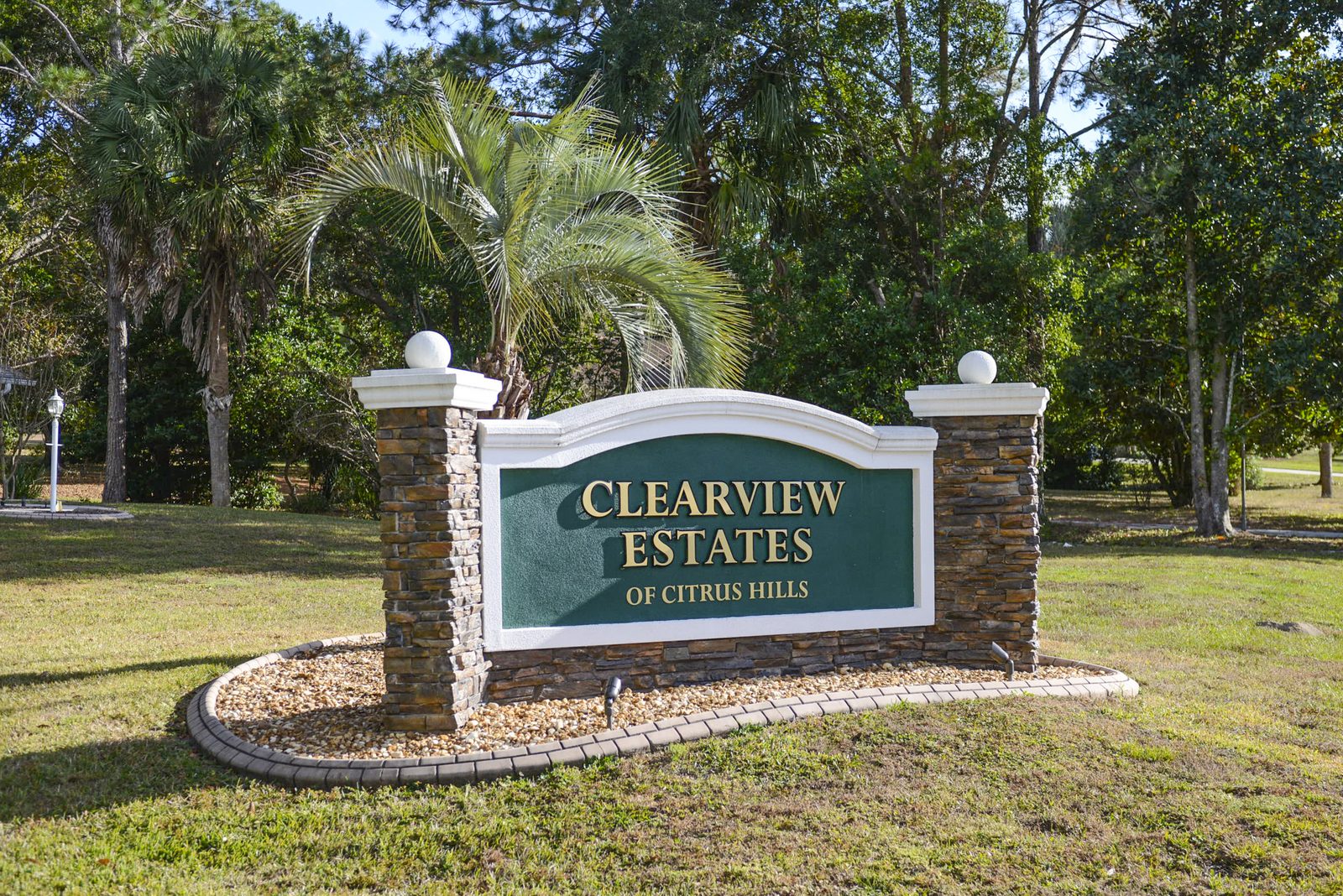 Clearview Estates entrance sign